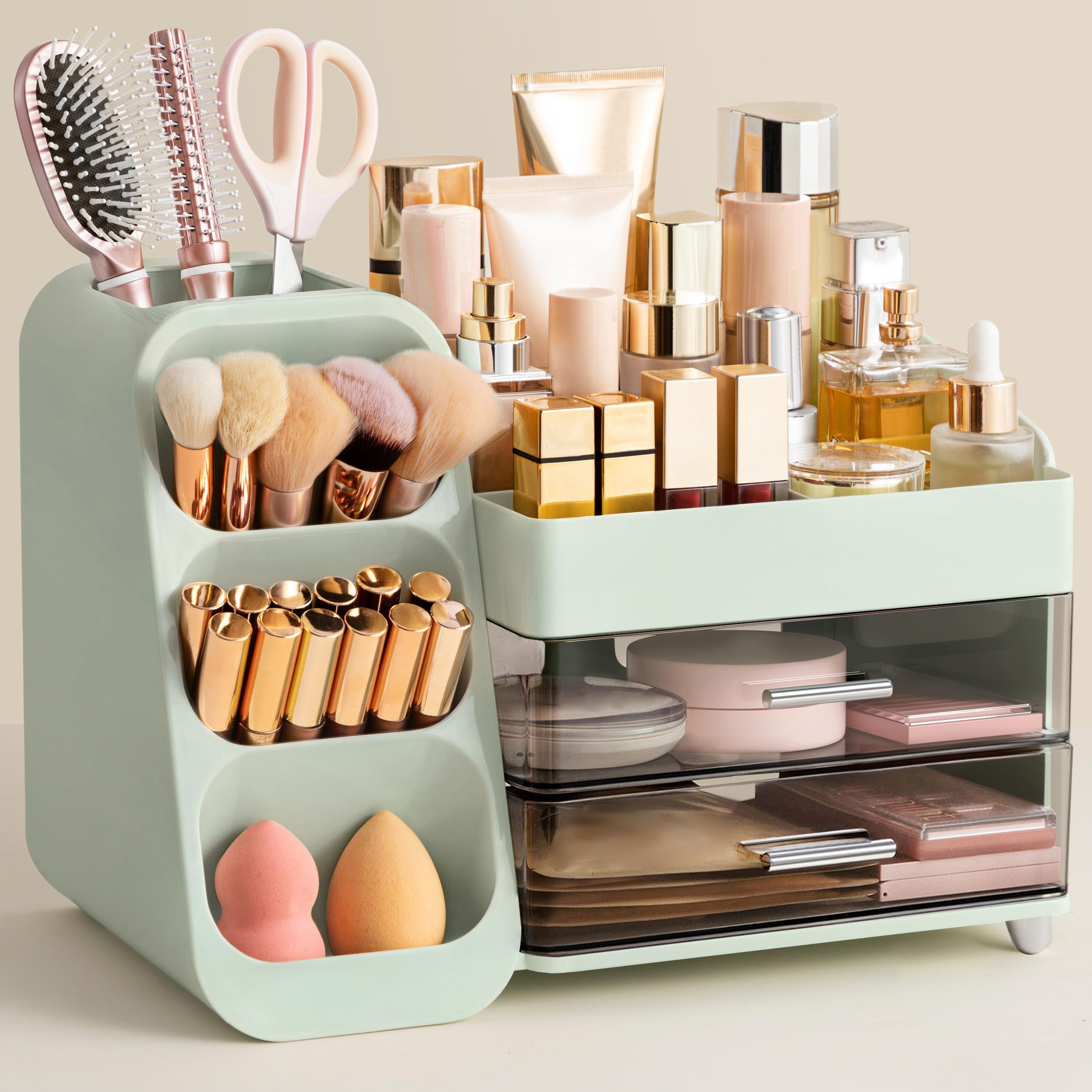 Vanity Makeup Organizer with Brush Holder
