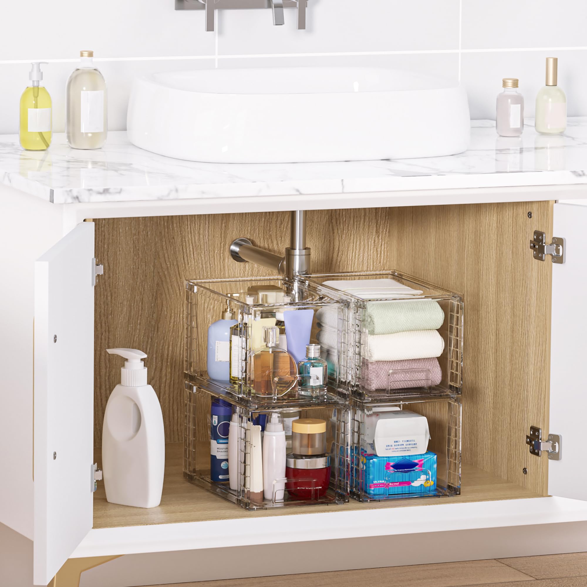 Large Stackable Storage Drawers for Home Organization