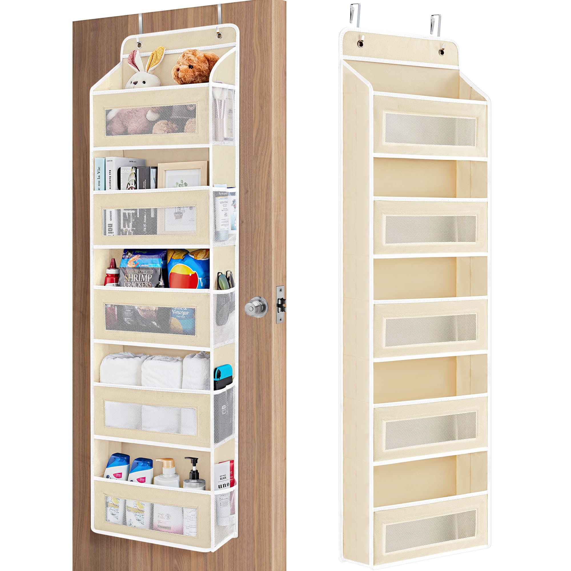 Five Shelf Over Door Hanging Organizer with Large Storage Pockets