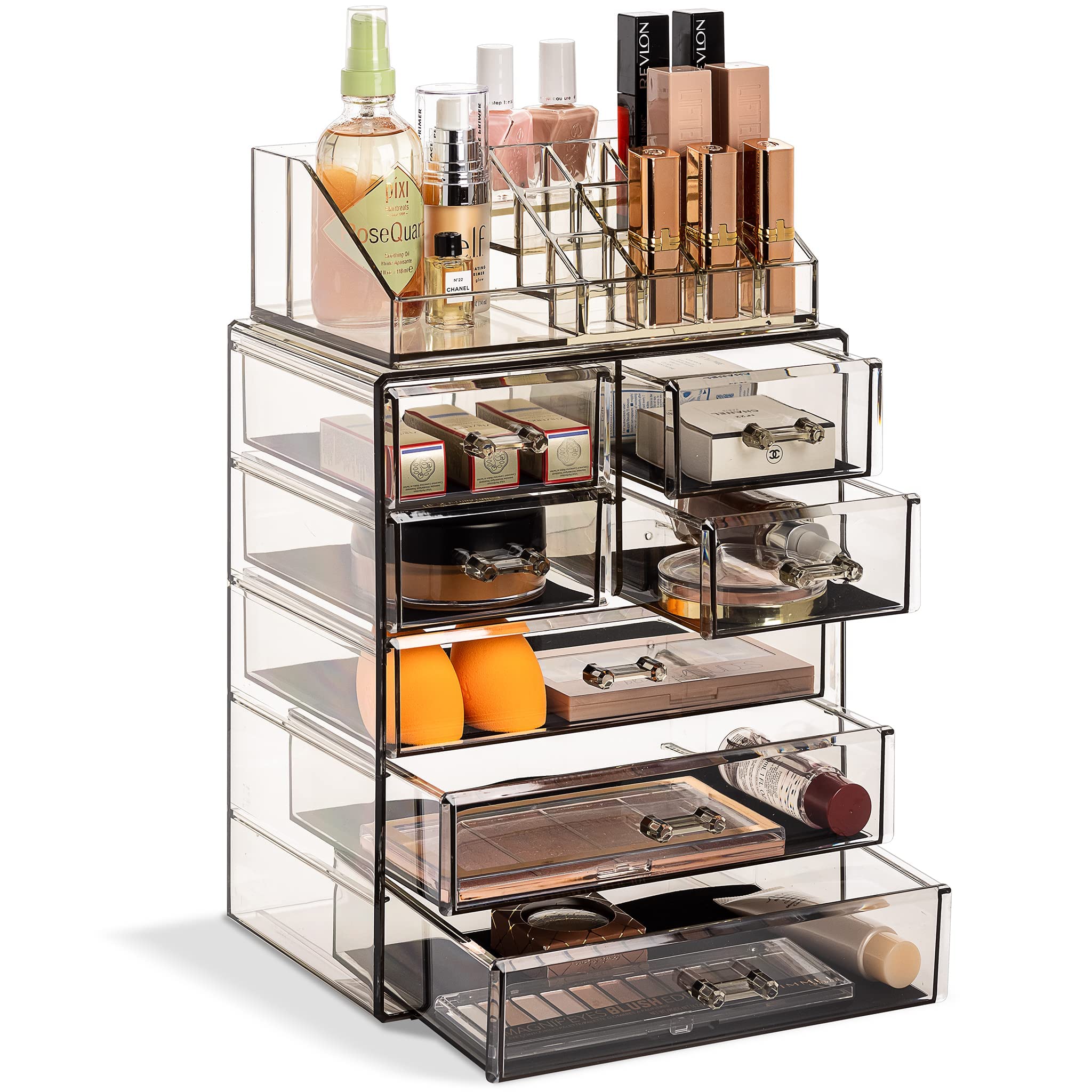 Spacious Acrylic Makeup Jewelry and Cosmetics Storage Case
