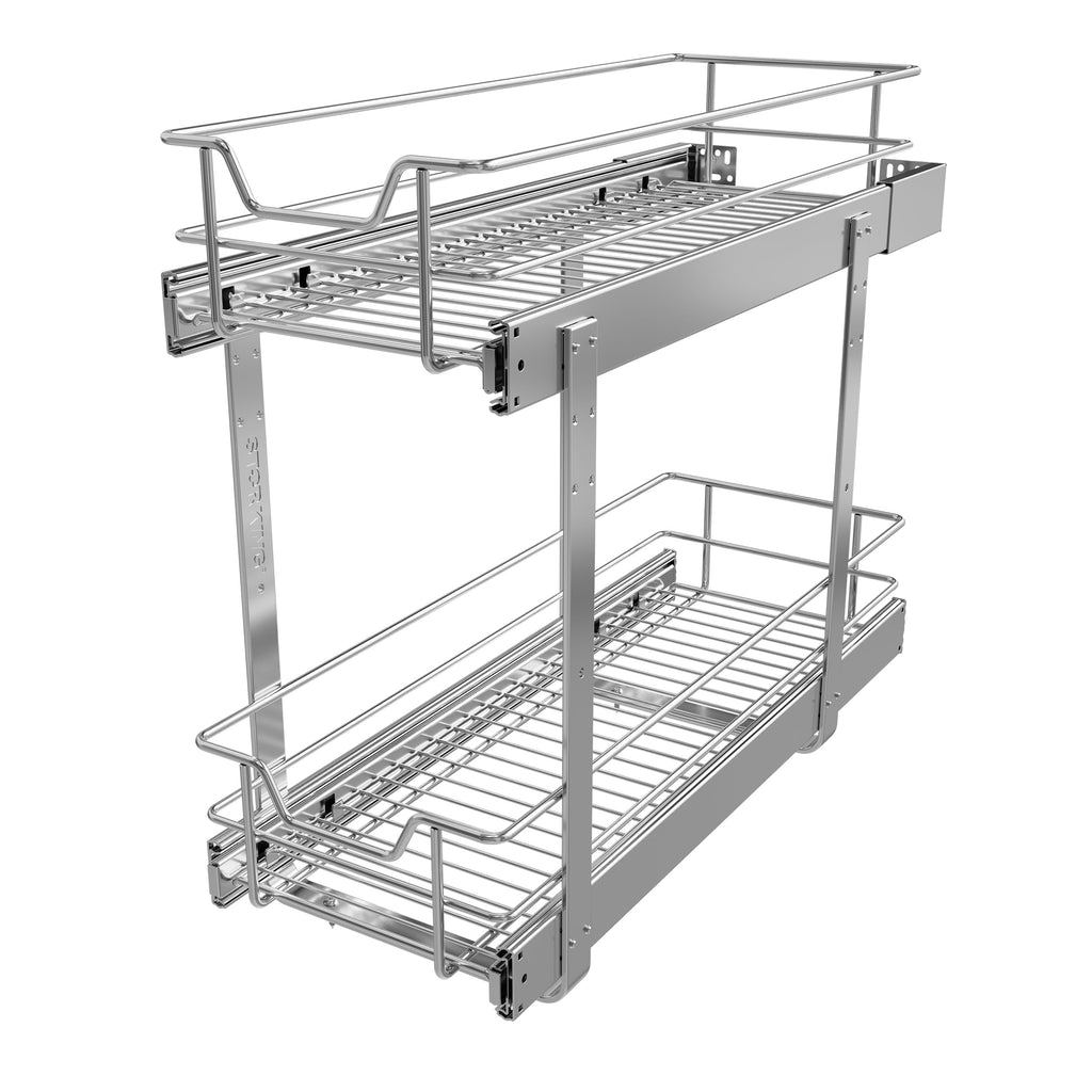 Heavy Duty Pull Out Cabinet Organizer with Chrome Plated Slide Out Drawer