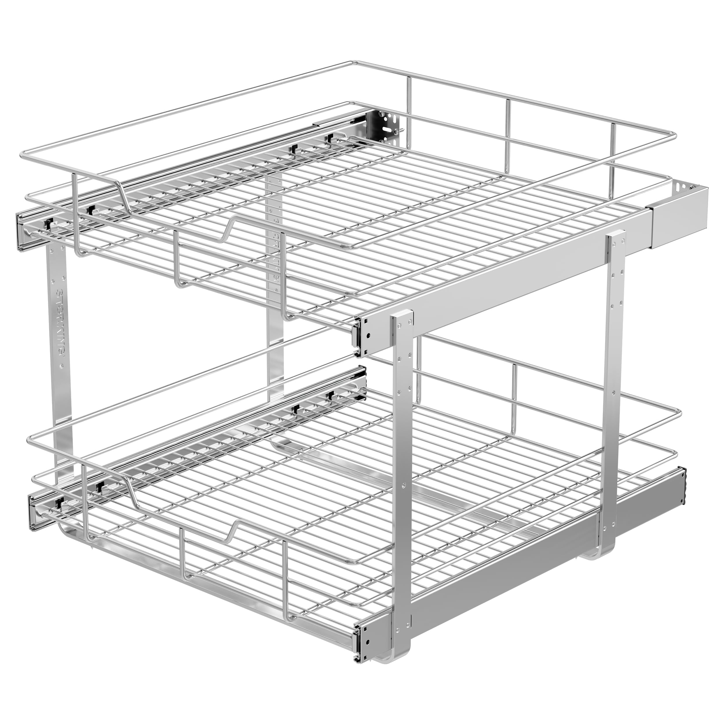 Heavy Duty Pull Out Cabinet Organizer with Chrome Plated Slide Out Drawer
