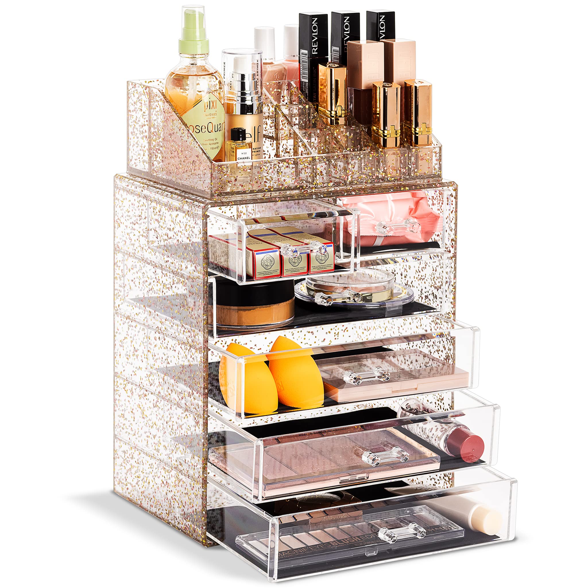 Spacious Acrylic Makeup Jewelry and Cosmetics Storage Case