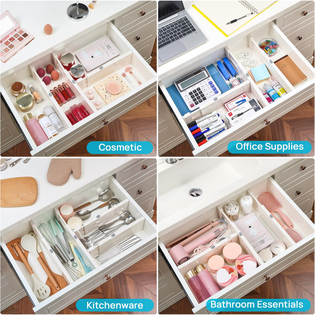 Adjustable Drawer Dividers for Clothes and Closet Organization