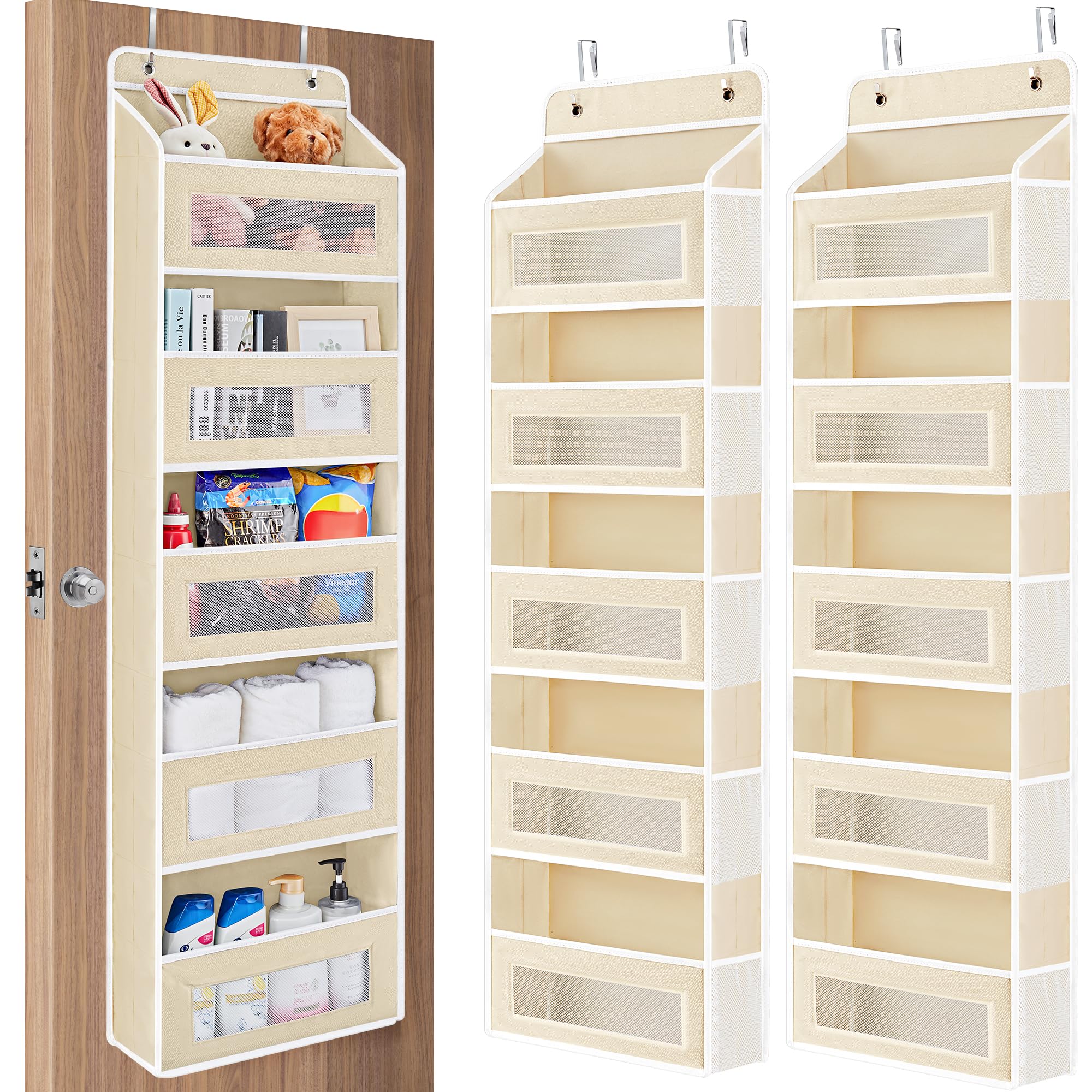 Five Shelf Over Door Hanging Organizer with Large Storage Pockets
