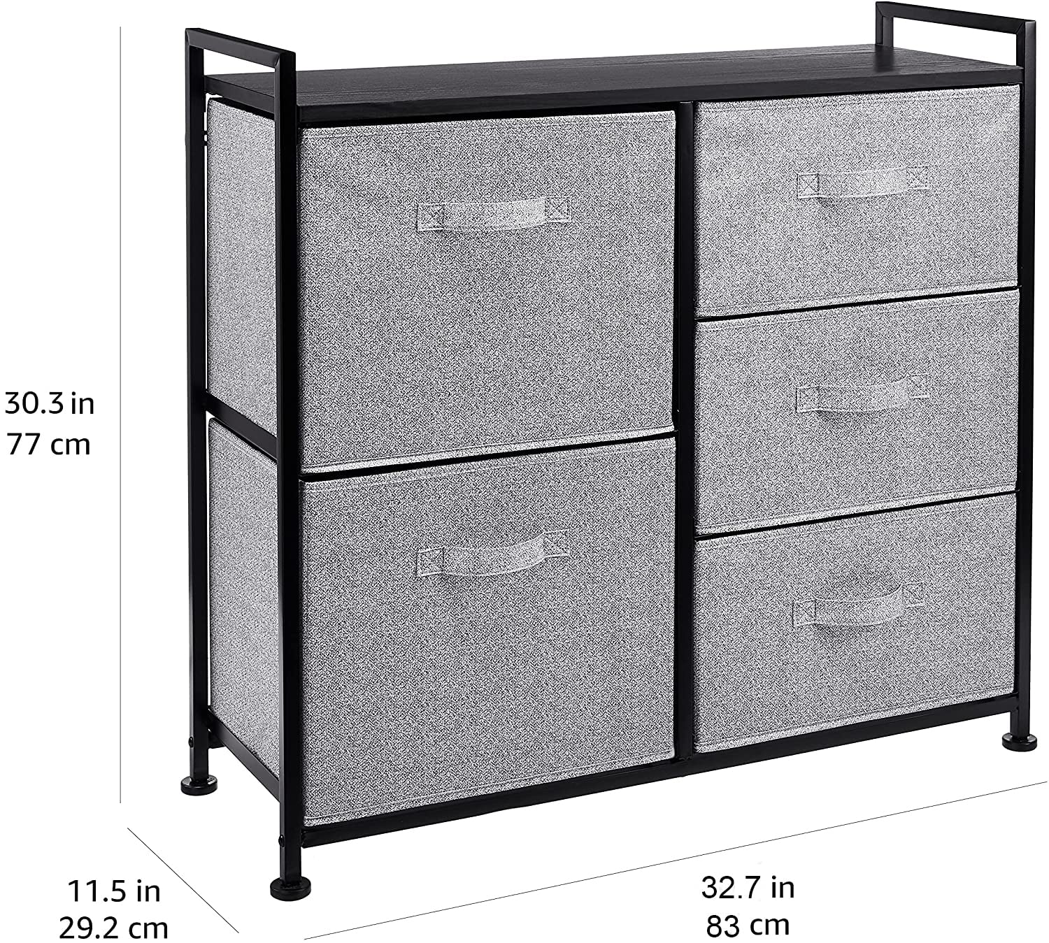 Fabric Five Drawer Closet Storage Organizer