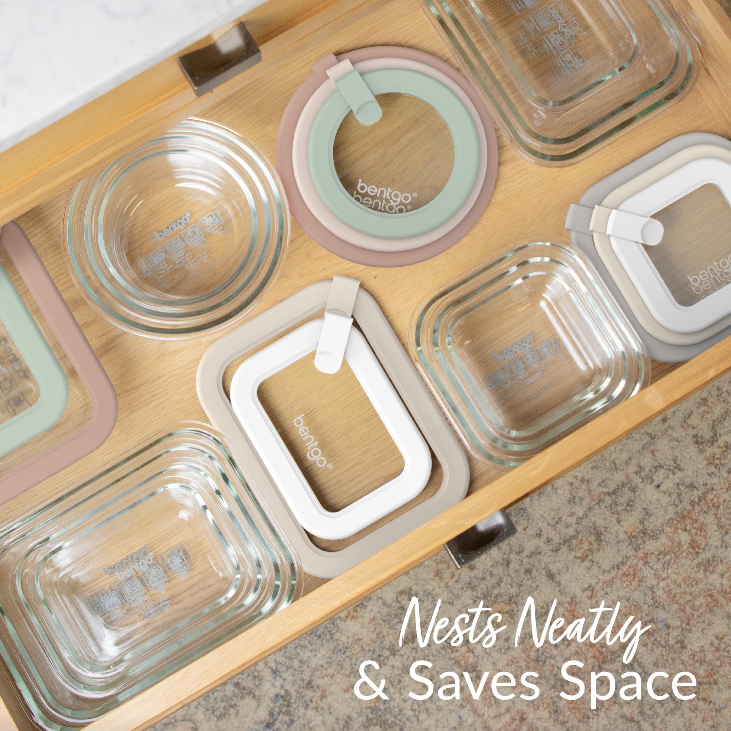 Twelve Piece Leakproof Glass Food Storage Containers with Airtight Lids