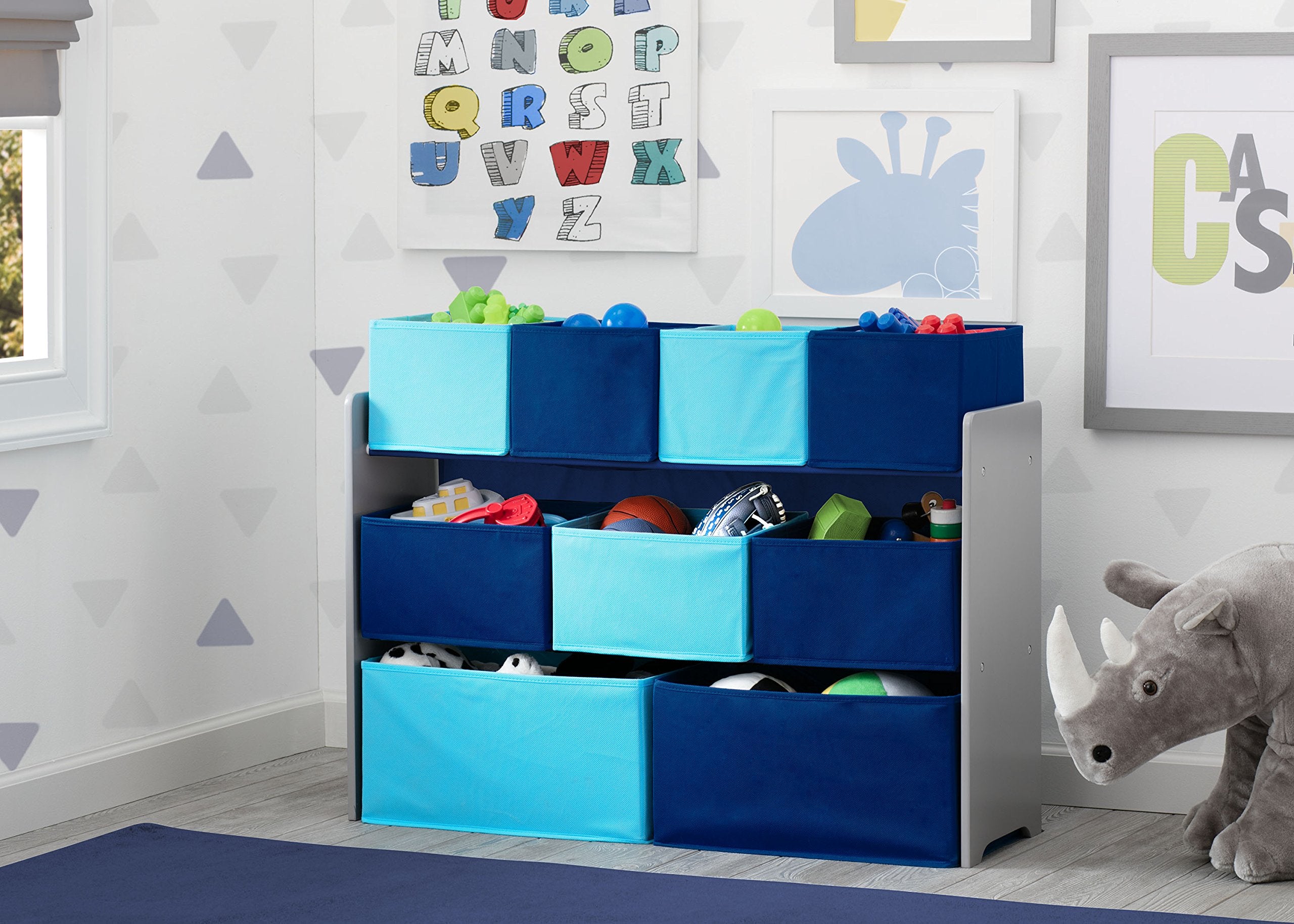 Multi Bin Toy Organizer with Removable Storage Bins